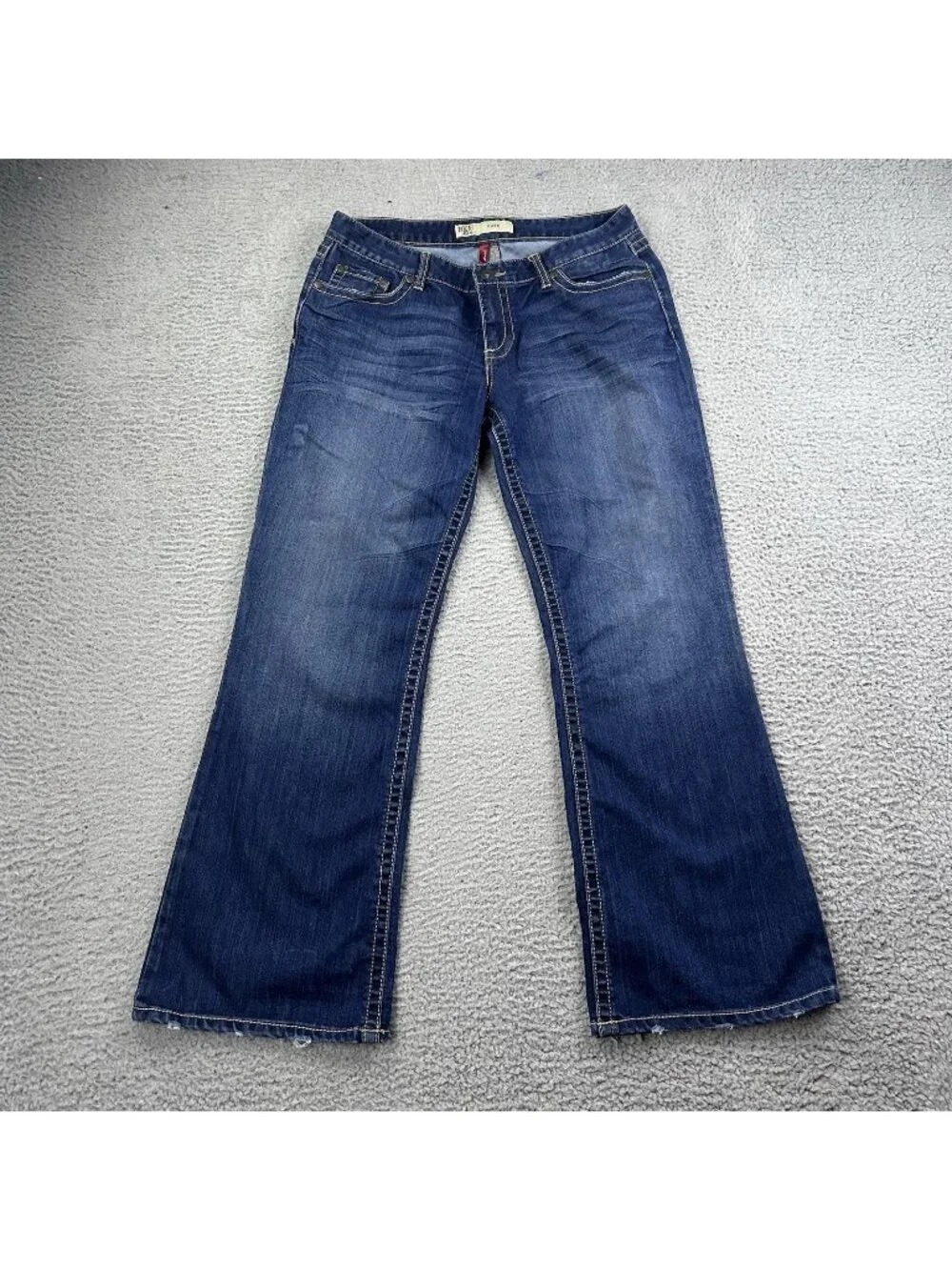 BKE Buckle Kate Y2K Bootcut Blue Jeans Size 32x31.5 Cowgirl Stretch
